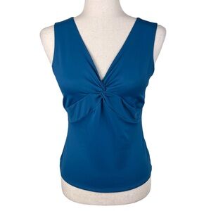 Vintage Y2K Worthington Twist Front Babydoll Top Size Small Petite Fairy Office